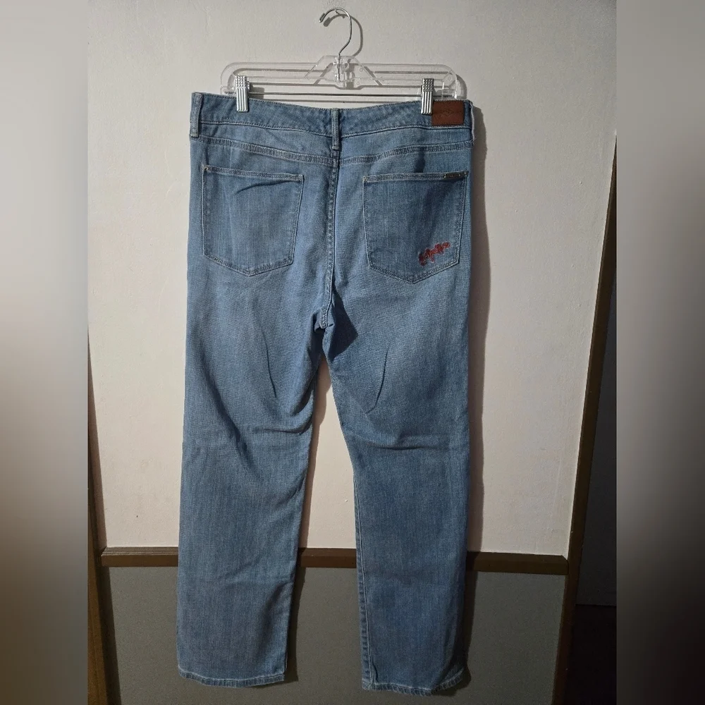 Tommy Hilfiger Tribeca Star Love You More Straight Jeans Womens Size 12 Y2K - Picture 7 of 11